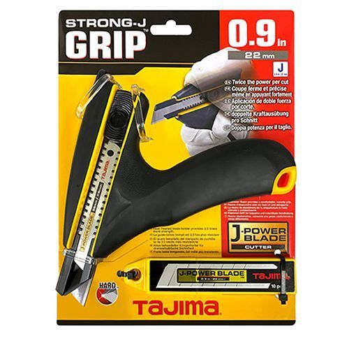 Нож сегментный 22мм Tajima Stongrip-J с пистолетной рукояткой DC690-Y1 автоматический фиксатор DC690Y фото