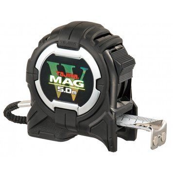 Рулетка будівельна ударостійка два магніти Tajima W-MAG WM550MR 5м x 25мм G3GLWM25-50EB-EUR фото