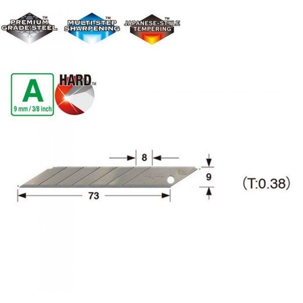 Лезвия сегментные 9мм Tajima Acute Angle Endura Blade LB39H угол наклона 30&deg; 10 шт LB39H фото
