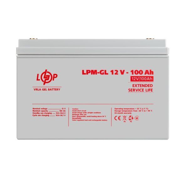 Аккумулятор гелевый LogicPower LPM-GL 12V 100 Ah 3871 фото