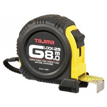 Рулетка будівельна ударостійка Tajima G-Lock G5P80MY 8м x 25мм GL25-80EB-EUR фото