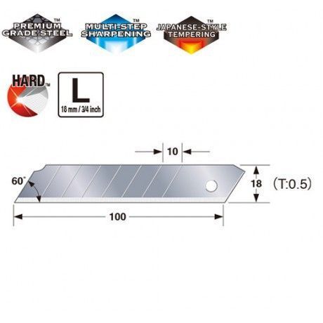 Сегментные лезвия Premium 18мм Tajima Dora Endura Blades CB50 10 шт CB50 фото