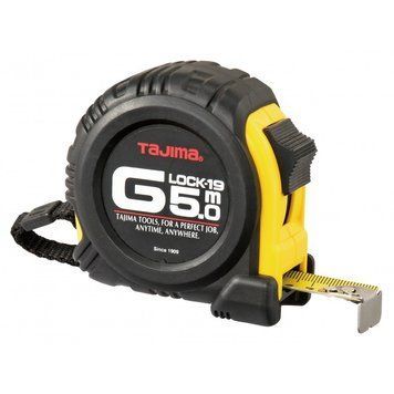 Рулетка будівельна ударостійка Tajima G-Lock G9P50MY 5м x 19мм GL19-50EB-EUR фото