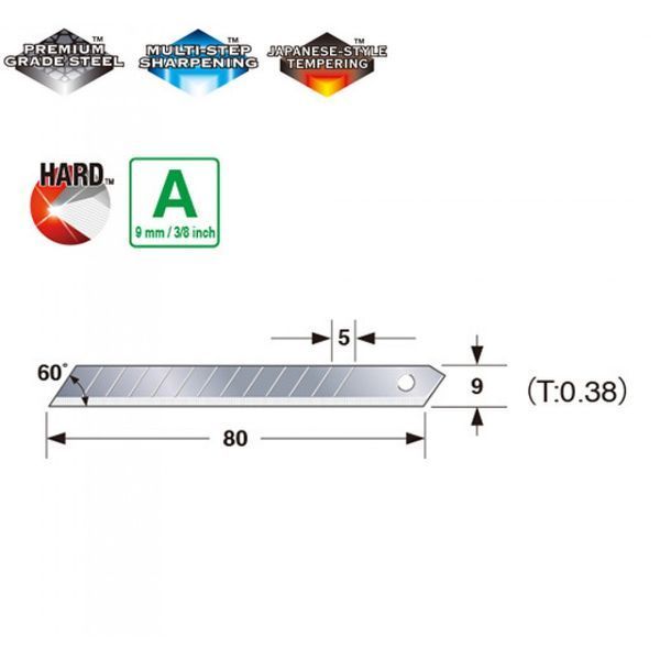 Леза сегментні 9мм Tajima Endura-Blade LCB30 10шт LCB30 фото