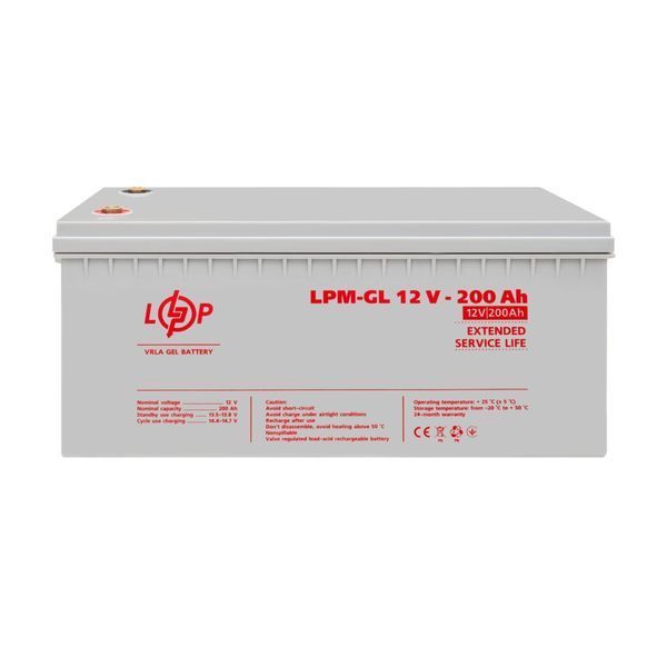 Акумулятор гелевий LogicPower LPM-GL 12V 200Ah 4156 фото