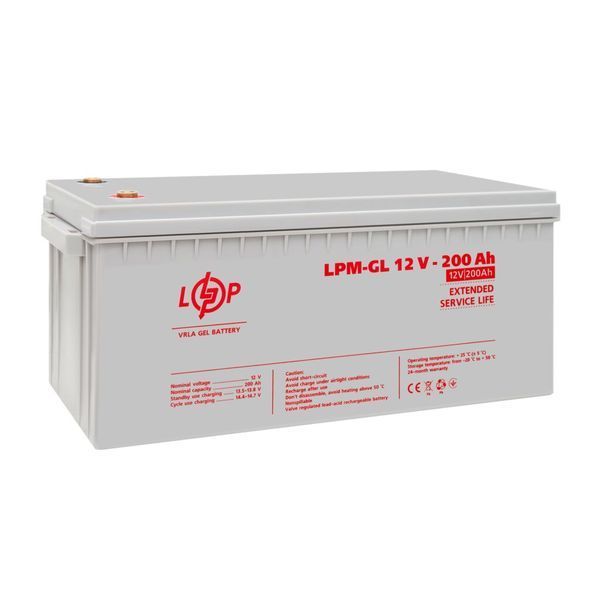 Акумулятор гелевий LogicPower LPM-GL 12V 200Ah 4156 фото