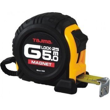 Рулетка будівельна ударостійка з магнітом Tajima G-Lock GM550MY 5м x 25мм GLM25-50EB-EUR фото