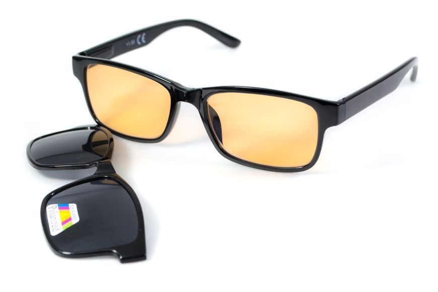 Очки антифары BluWater Magnetic Drive Polarized (drive orange), бледно оранжевый HD (2в1) UAB-8DRMAGN фото
