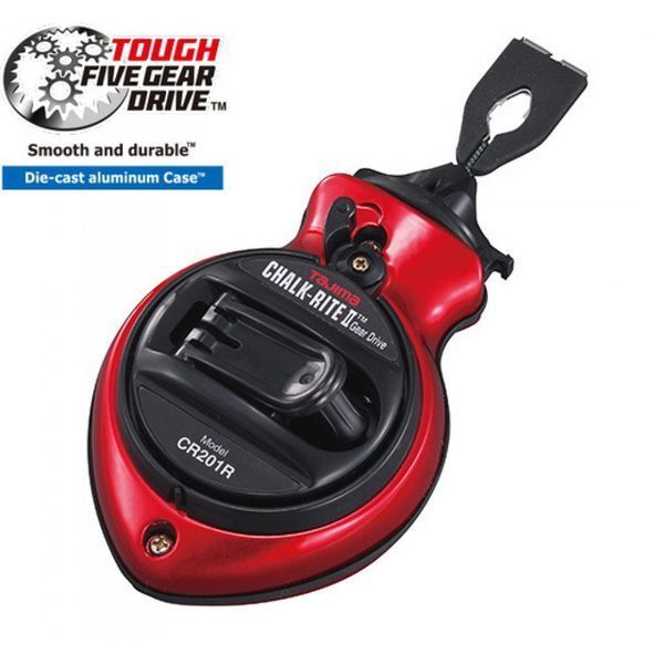 Шнур розміточный 25м Tajima CHALK-RITE II GEAR DRIVE CR201RD CR201R фото