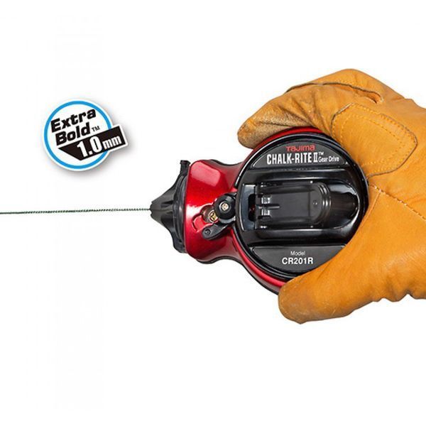 Шнур розміточный 25м Tajima CHALK-RITE II GEAR DRIVE CR201RD CR201R фото