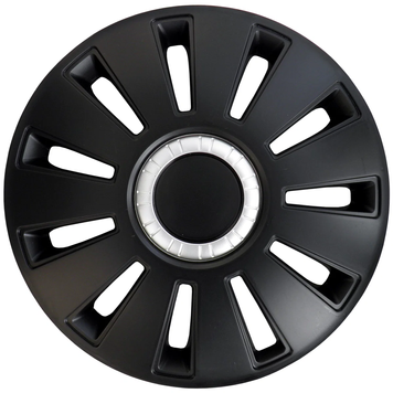 Ковпак колісний Кенгуру Rex R14 чорний-хром (комплект 4 шт) k-rex-r14-black-chrome фото