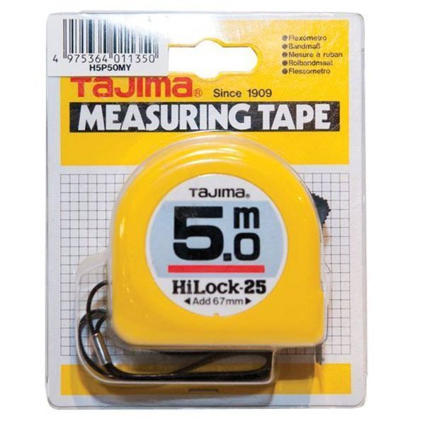 Рулетка универсальная Tajima Hi Lock H5P50MY 5м x 25мм H5P50MY фото
